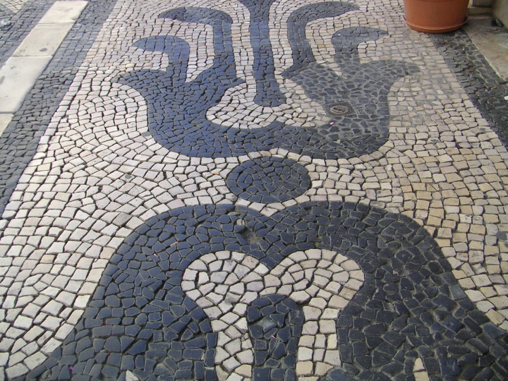 the tile streets of Lisbon
