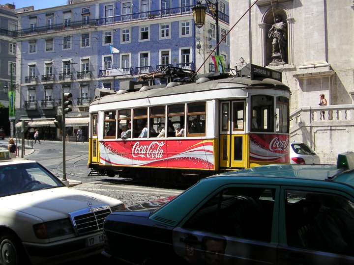 one of many trams