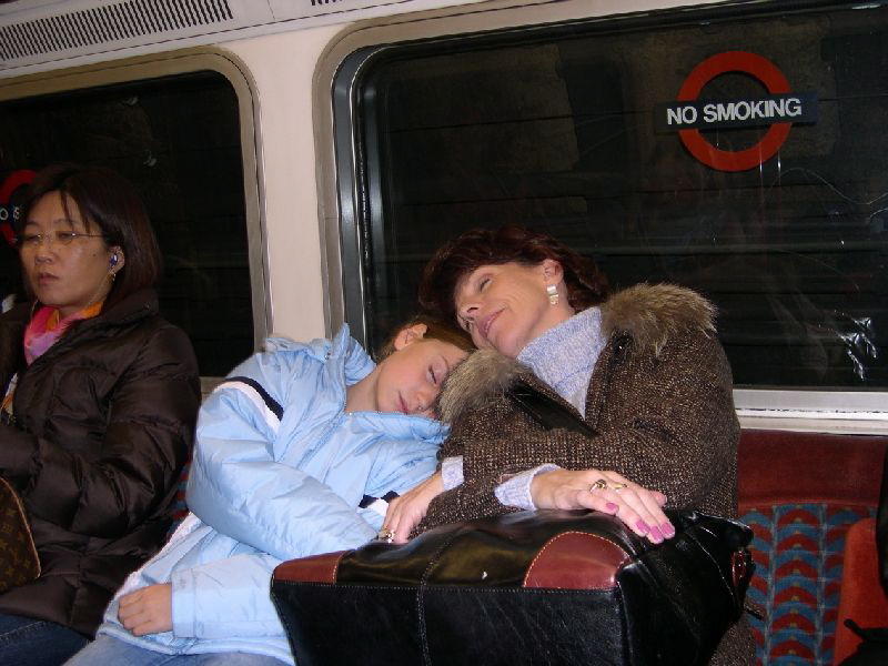 Emma and Belinda on the Tube